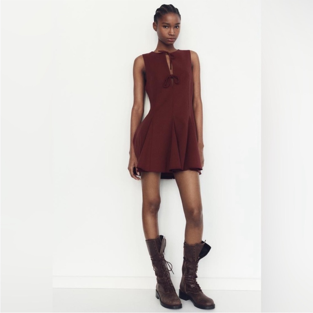 Zara burgundy Mini Dress